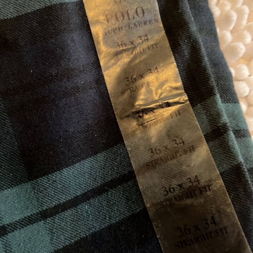 Polo by Ralph Lauren Men's Tartan Chinos - Black and Green - Picture 5 of 12